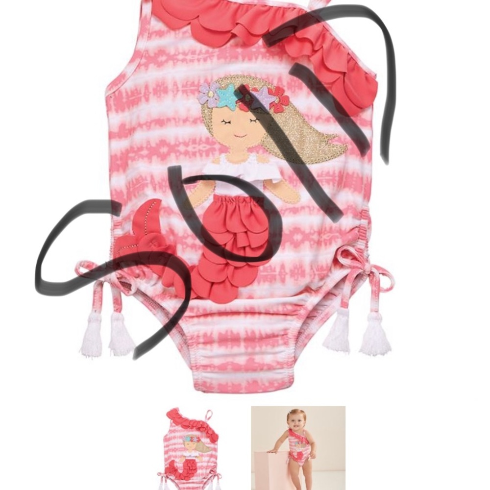 MudPie Mermaid Swimsuit 5T NWOT